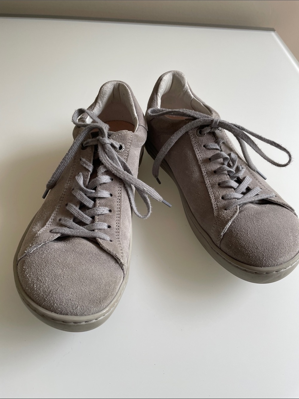Birkenstock Women's Suede Sneakers in Light Gray
